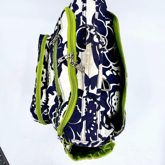 JuJuBe BFF Floral Diaper Bag & Pad Cobalt Blossoms Blue White RARE DISCONTINUED - Picture 5 of 14